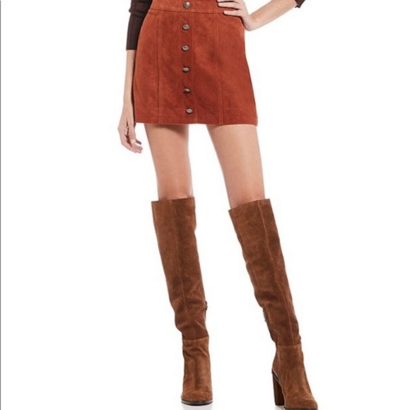 Gianni Bini Dresses & Skirts - NWT Gianni Bini Suede Mini Skirt Cinnamon sz L